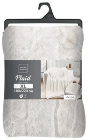 Krémszínű mikroplüss takaró 180x220 cm Foxy – douceur d'intérieur
