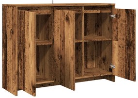 antik fa színű szerelt fa tálalószekrény 102 x 33 x 75 cm