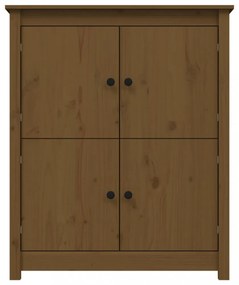 mézbarna tömör fenyőfa tálalószekrény 83x41,5x100 cm