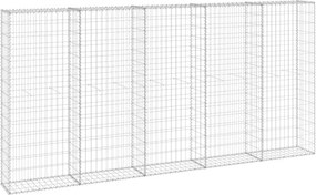 vidaXL horganyzott acél gabion fal fedéllel 300 x 30 x 150 cm