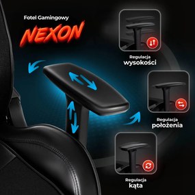 Gaming forgószék fekete/fehér színben. NEXON