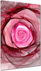 Vászonkép 80x120 Rózsaszín fraktál rózsa