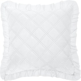 Dekoratív párnahuzat Ruffy 45x45 fehér, fodros