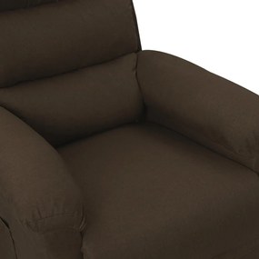 vidaXL sötétbarna szövet dönthető fotel
