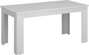 Széthúzható étkezőasztal, fehér, 160-210x90 cm, ERODIN