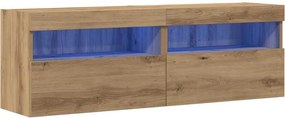 vidaXL TV Fali Szekrény 2 pcs kézműves tölgy 60 x 30 x 40 cm Faanyag