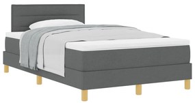 Box Spring Ágy Matraccal Sötétszürke 120x190 cm Szövet