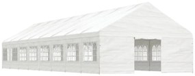 fehér polietilén pavilon tetővel 17,84 x 5,88 x 3,75 m