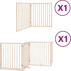 vidaXL nyárfa 6 paneles összecsukható kutyakapu ajtóval 480 cm