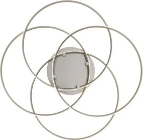 Globo 67355-55N Mennyezeti lámpa, fém nikkel matt, alumínium nikkel matt, műanyag fehér, forgatható, ø: 515mm, M: 114mm, tartozék: LED 55W 230V, 6650lm forrás, 4650lm kimenet, 4000K