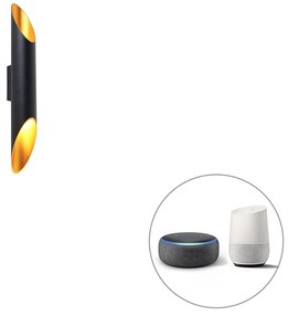 Okos fali lámpa fekete 5,6 cm, 2 Wi-Fi GU10 - Organo