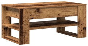 Kávézóasztal Régi Fa 102x55x45 cm Műanyag