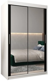 Ruhásszekrény 120 cm Toki 3 (matt fekete + matt fekete). 1065056