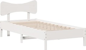 vidaXL fehér tömör fenyőfa ágykeret matrac nélkül 90 x 190 cm