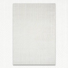Modern Krémszínű Nappali Szőnyeg 160x230 CM Világos Puha Elegáns Tartós