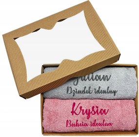 Törölközők Ajándék Nagymama Napja Nagypapa Törölköző Szett Személyre szabott hímzés