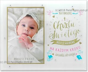 Képkeret Keresztelő Emlék Strasszok