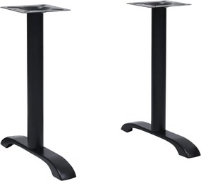 vidaXL 2 db fekete öntöttvas bisztróasztal lábak 61x8x72 cm