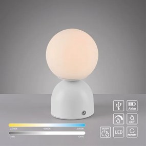 Schöner Wohnen 19218-16 - LED-fényerőszabályozású asztali lámpa RUDI LED/1,2W/5V fehér