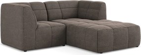 Barna buklé sarokkanapé (jobb oldali-heverő résszel) Aloha – Makamii