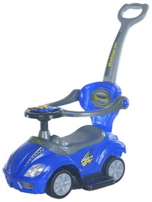 Baby Mix Mega Car 3 az 1-ben futóbiciklivezetőrúddal, kék
