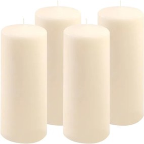 Paraffin gyertya 25 cm 4 db készlet kérm szín