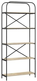 Könyvespolc sonoma tölgy 80 x 30 x 183 cm Faanyag