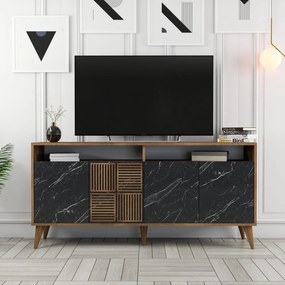 Milan 160 - Walnut, Black Marble