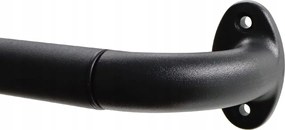 Qlfyuu Függönykarnis fekete függöny állítható kihúzható függönykarnis fém 110-210 cm