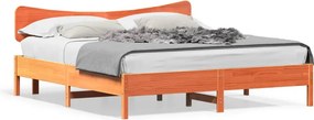 vidaXL viaszbarna tömör fenyőfa ágy matrac nélkül 180 x 200 cm