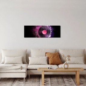 Kép - Vinillemez rózsaszín-lila színben (órával) (90x30 cm)