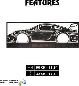 Street fém faldekoráció, 32×90 cm