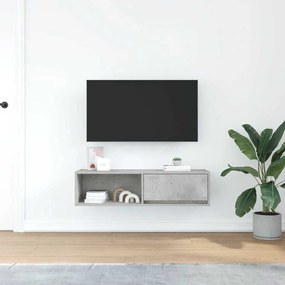 betonszürke szerelt fa TV-szekrény 100x31x25,5cm