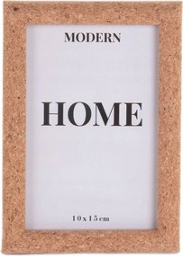 Fotókeret, Képkeret, Négyszögletű, Parafa, Barna, 10x15 CM, Falra Szerelhető