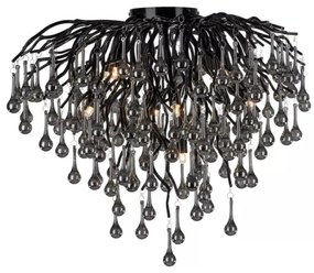 Paul Neuhaus 8091-18 - ICICLE felületre szerelhető csillár, 9xG9/40W/230V, átm. 50 cm, fekete