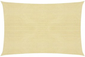 HDPE szögletes napvitorla 4x6 m bézs