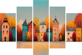 Kép - Őszi falu (150x105 cm)