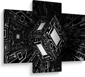 Absztrakt kockák képe (90x60 cm)