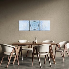 Kép - Téli mandala (órával) (90x30 cm)