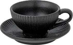 Fekete kerámia csésze cappucinóhoz 200 ml Neri – Bloomingville