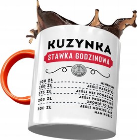 Narancssárga Bögre Unokatestvérnek Születésnapra Ajándék Nyomtatott Fotóval