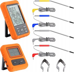 4 csatornás konyhai grill hőmérő Vezeték nélküli digitális hőmérő