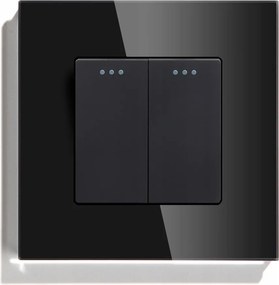 Fénykapcsoló 2K Dupla Lépcsős Billentyűs Klasszikus Üveg