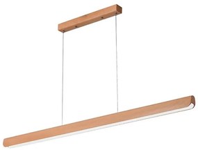 LED Csillár zsinóron LED/26W/230V 4000K 150 cm bükkfa/tömör fa