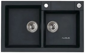 Alveus Rock 90 mosogatótálca fekete 78x18 cm 1090965