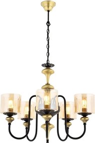 Láncos csillár BUSAN 5xE27/40W/230V arany