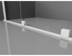 Mexen Velar, zuhanykabin tolóajtóval 150 (ajtó) x 90 (fal) cm, 8mm átlátszó üveg, fehér, 871-150-090-01-20