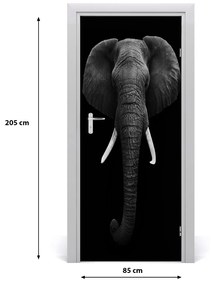 Ajtóposzter öntapadós afrikai elefánt 95x205 cm