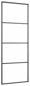 ESG üveg és alumínium tolóajtó fémszerelvény-szettel 76x205 cm