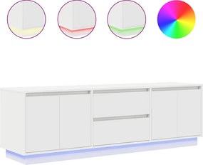 vidaXL fehér TV-szekrény LED-lámpákkal 160,5x41x50 cm